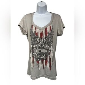 Harley Davidson gray v-neck size XL